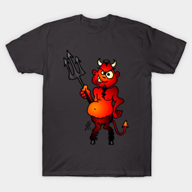 Fat red devil T-Shirt by Cardvibes